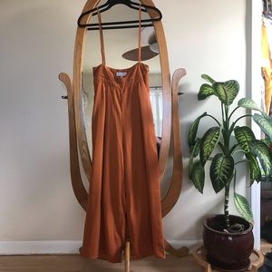 Piper & Scoot Rust Orange Wide Leg Pants/Overalls Size S